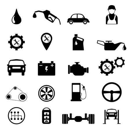 Car service maintenance or checking icon set. vector illustration.のイラスト素材