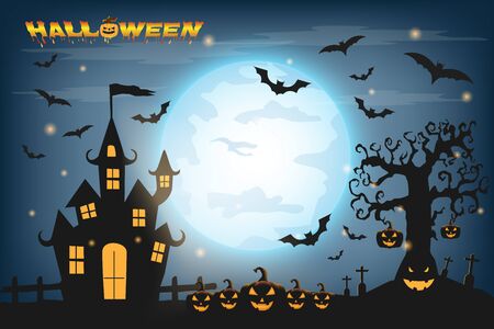 Happy Halloween backdropのイラスト素材