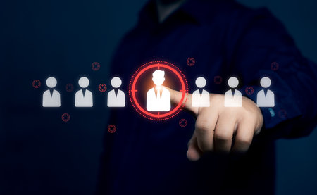 Good Human Resource Management Concept Human resource management within an organization focuses on recruiting potential personnel, training, and developing potential for good organizational efficiencyの写真素材