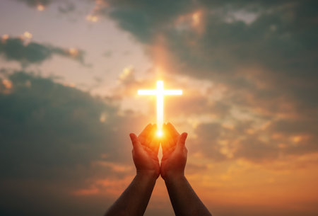 Human hands open palm up worship. Eucharist Therapy Bless God Helping Repent Catholic Easter Lent...