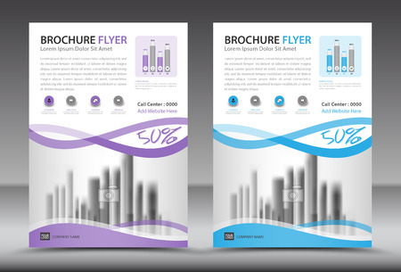 Business brochure flyer template, annual report, cover design, advertisement, printing, magazine ads, bookletのイラスト素材
