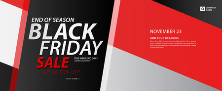 Black friday sale banner vector illustrationのイラスト素材