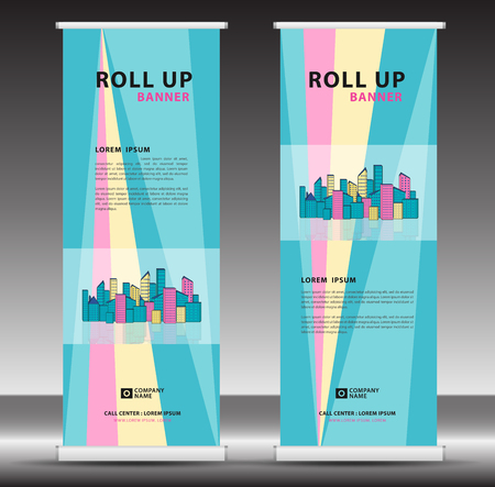 Roll Up Banner Template Stand Design Pull Up Display