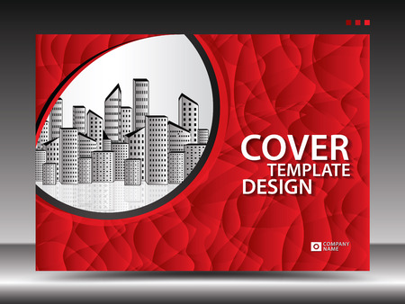 Red cover template for advertising, industry, Real Estate, home, Billboard, presentation, brochure flyer, annual report cover, book, advertisement, printing layout, polygonal background, vector, a4のイラスト素材