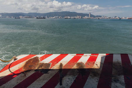 Inside Ferryboat from Butterworth to George Town at Penang, Malaysia.の写真素材