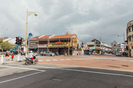Buildings, Street and Cityscape of George Townat at Penang, Malaysia.のeditorial素材
