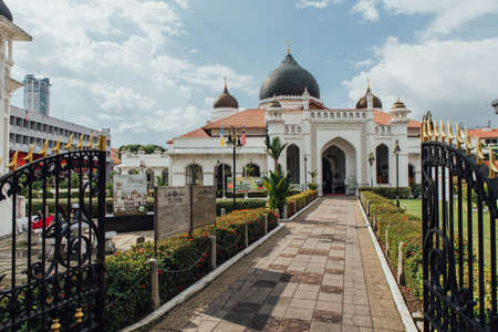Entrance to The Old Mosque in George Town at Penang, Malaysia.の写真素材