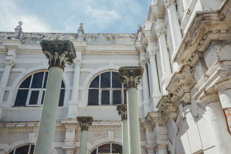 Old colonial building style in George Town. Penang, Malaysia.のeditorial素材