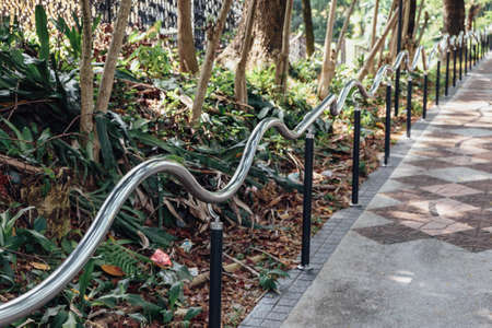 Curved rail near Malaysia national mosque - Kuala Lumpurのeditorial素材