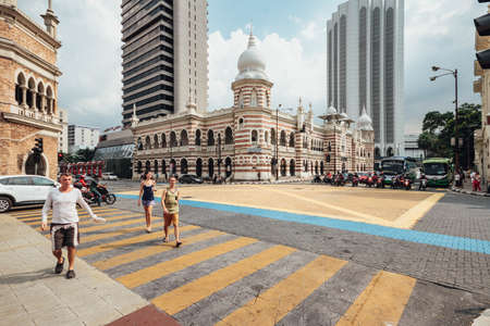 Former FMS Railway headquarters in Kuala Lumpur, Malaysia.のeditorial素材