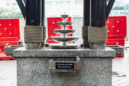 Filtered drinking water station near Twin Towers in Kuala Lumpur, Malaysia.の写真素材