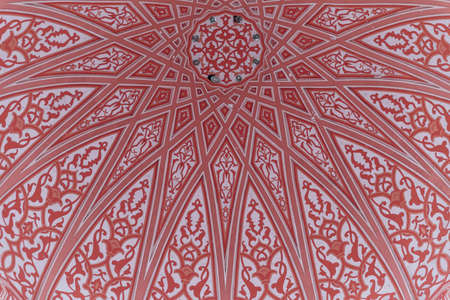 Ceiling detail of Putra Mosque in Wilayah Persekutuan Putrajaya, Malaysiaのeditorial素材