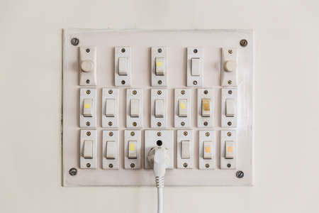 Plug and switches board .の写真素材