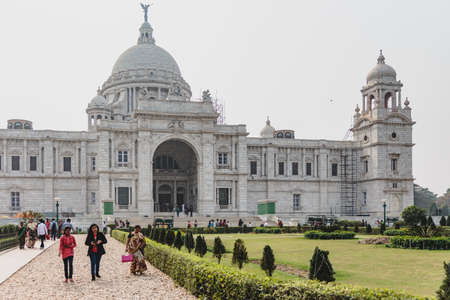 VIctoria Memorial Hall in Kolkata, Indiaのeditorial素材