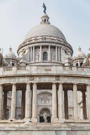 Left side of VIctoria Memorial Hall in Kolkata, Indiaのeditorial素材
