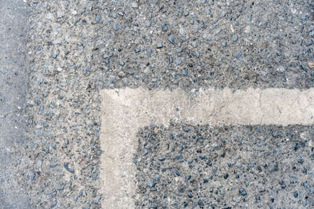 Outdoor road with white line marking on the right side texture. Perfect for background.