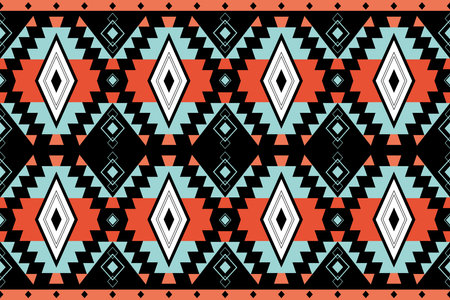 Aztec tribal seamless pattern. Ethnic boho ornament. Boho chic fashion print.のイラスト素材