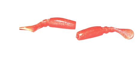 Little colorful silicone fishing on white backgroundの写真素材