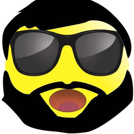 emoticons icon. fashion emoticons. Emoticon with sunglasses mustache and beard. yellow symbol.の写真素材
