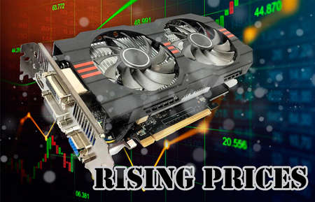Installing video card in an open case of personal computer. Graphics adapter or graphics card in the...