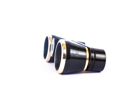vintage binoculars isolated on white isolated background