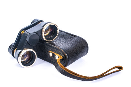 opera glasses binoculars isolated on a white backgroundの写真素材