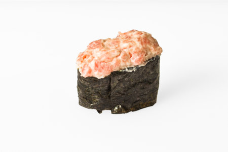 sushi with caviar top isolate on white backgroundの写真素材