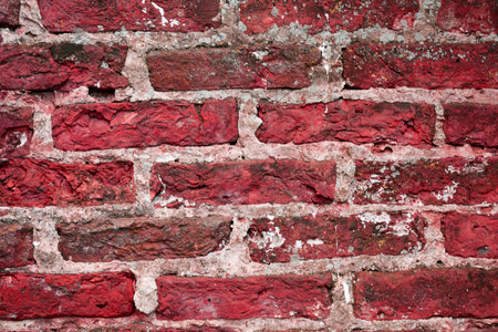 Old red brick wall texture. Abstract background and texture for design.の写真素材