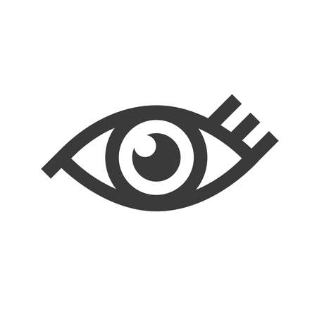 Black eye icon isolated on whiteのイラスト素材