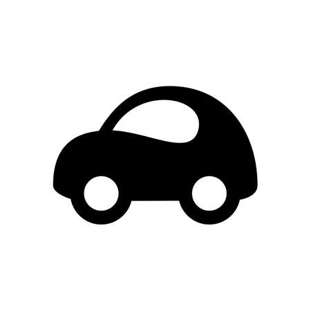 Black car icon isolated on whiteのイラスト素材