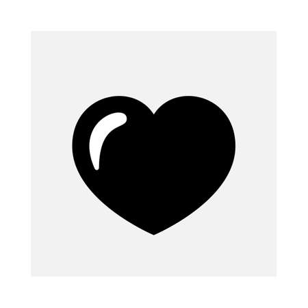 Shiny heart icon isolated on whiteのイラスト素材