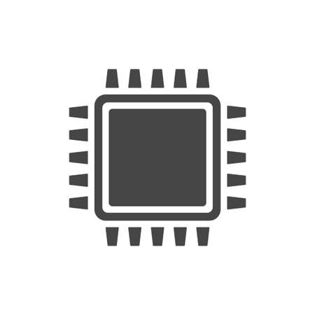 CPU chip icon isolated on white background
