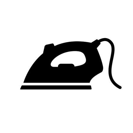 Black iron icon isolated on whiteのイラスト素材