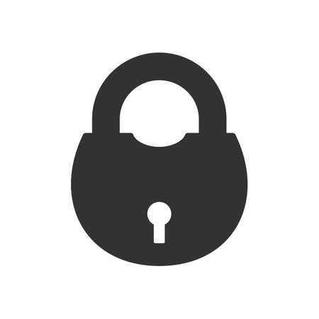 Old padLock icon isolated on white backgroundのイラスト素材