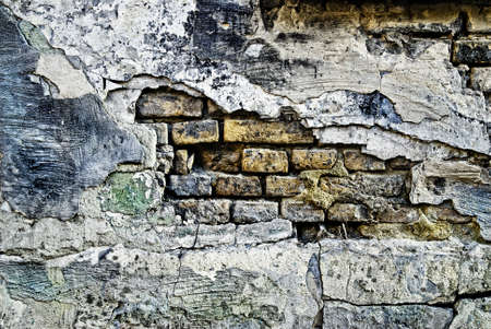 Grunge old bricks wall textureの写真素材