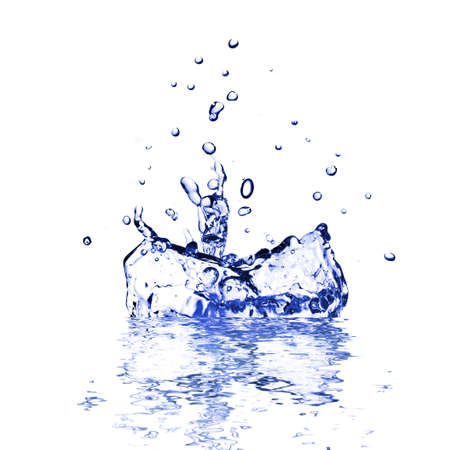water splash isolated on whiteの写真素材