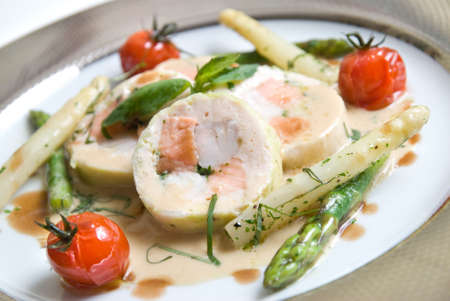 rolls with fishの写真素材