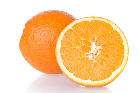 orange isolated on whiteの写真素材