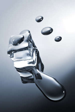 ice cube with water dropsの写真素材