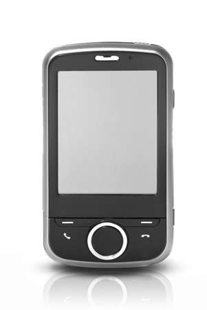 pda with touch screen isolated on whiteの写真素材