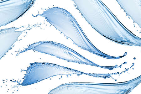 water splash isolated on whiteの写真素材