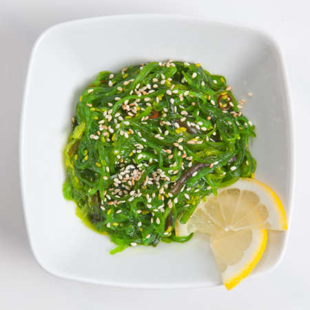 japanese Chuka Wakame seaweed salad with white sesame sauceの写真素材