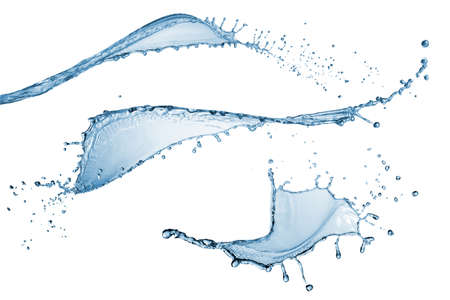 water splash isolated on white