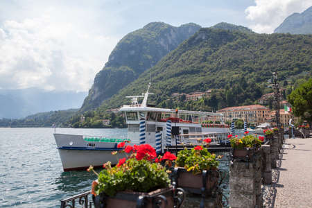 Promenade in Menaggio on Como lake, Italy