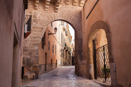 Old street of Palma de Mallorcaの写真素材