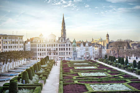 Monts des Arts in Brusselsの写真素材