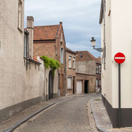 street in Bruges, Belgiumの写真素材