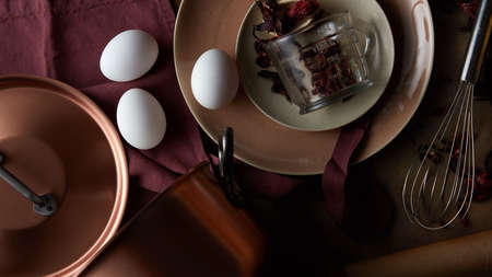 Cooking fresh ingredientsの写真素材
