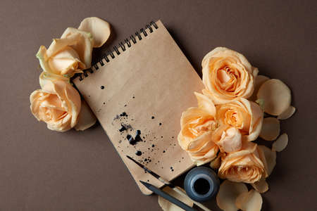Diary or notebook for ideas and emotionsの写真素材