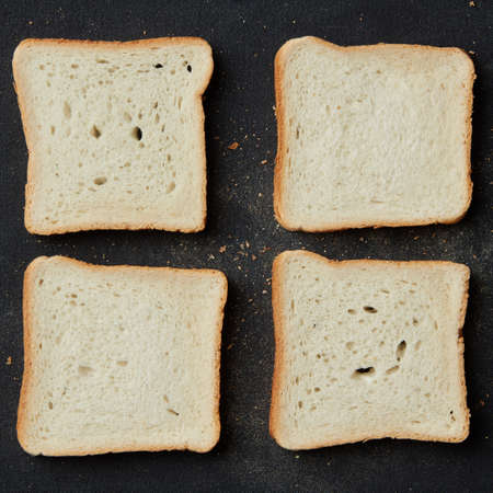Delicious toasts of bread